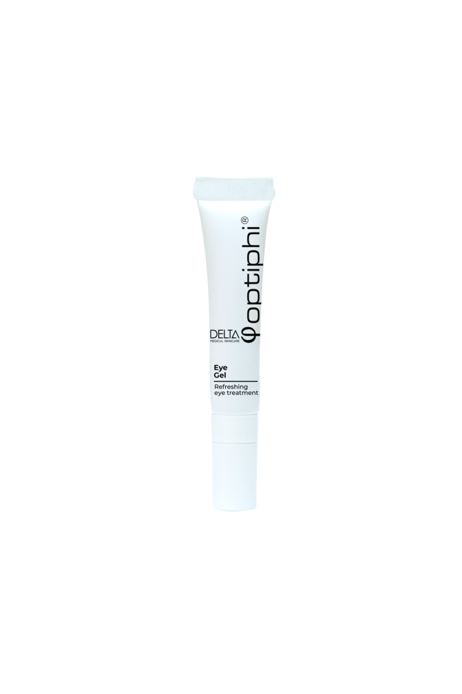 Optiphi DELTA Eye Gel hydrating eye treatment for puffiness, dark circles, fine lines and skin firmness