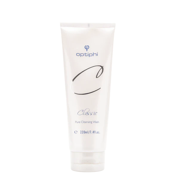 Optiphi Pure Cleansing Wash gentle facial cleanser with salicylic acid and allantoin to remove impurities while maintaining skin comfort and balance