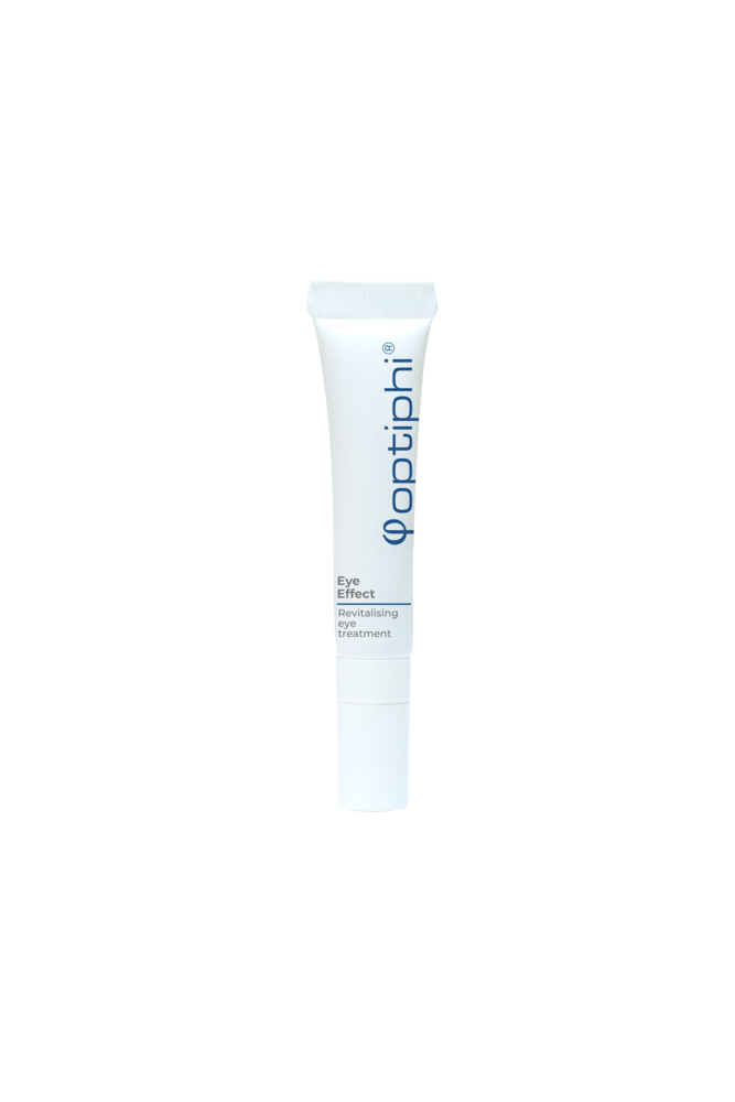 Optiphi Eye Effect eye cream with niacinamide, retinol and antioxidants to hydrate the eye area and support smoother, brighter-looking skin