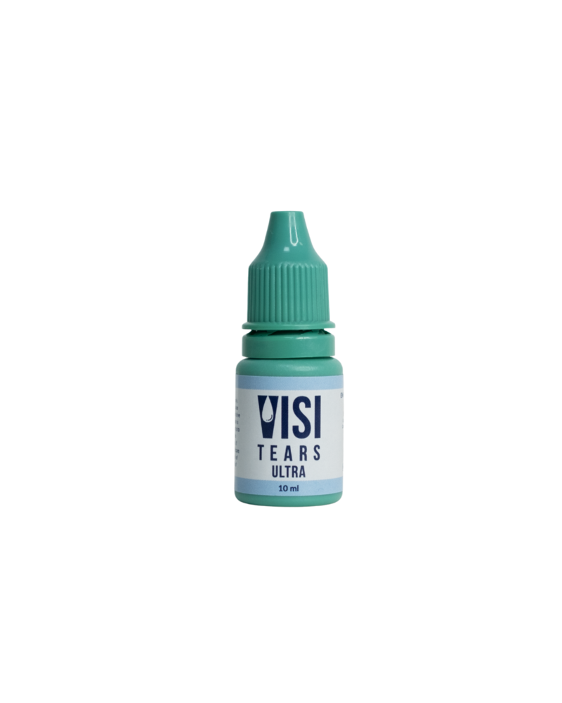 VisiTears Ultra advanced dry eye drops with sodium hyaluronate, CMC and glycerine for severe dry eye relief and prolonged ocular hydration